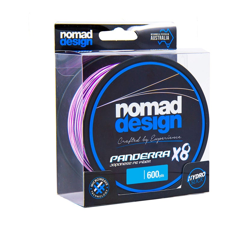 Nomad Design PANDERRA 40lb Test Multicolor - Premium Multicolor PE Fiber Fishing Line with Micro Weave Technology, Hydroslick Coating, and Increased Casting Distance - Image 1